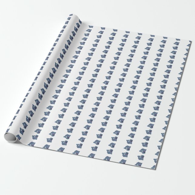 The Fabric Seal At Zazzle Mascot Logo Character Wrapping Paper (Unrolled)