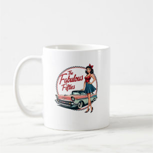 The Fabulous Fifties Retro Car Girl Graphic Coffee Mug