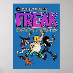The Fabulous Furry Freak Brothers Sticker Mask Poster