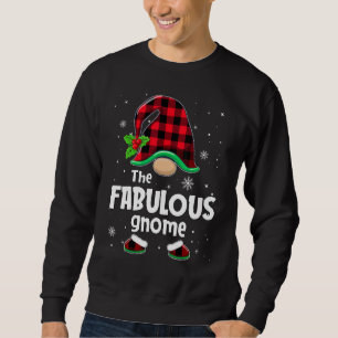 The Fabulous Gnome Buffalo Plaid Christmas Matchin Sweatshirt