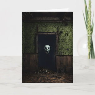 The Face in the Room Halloween Holiday Card