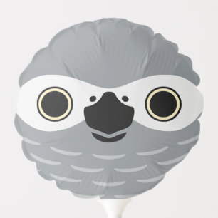The face of a African Grey Parrot Balloon