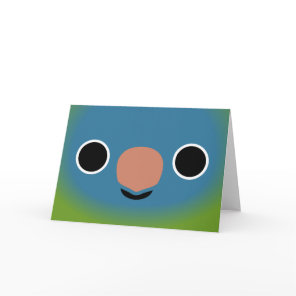 The face of a Blue-crowned parakeet Card