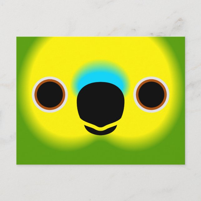 The face of a Blue-fronted amazon Holiday Postcard (Front)