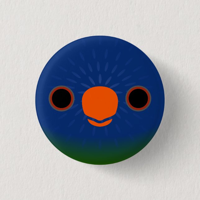 The face of a Blue-fronted lorikeet Button (Front)