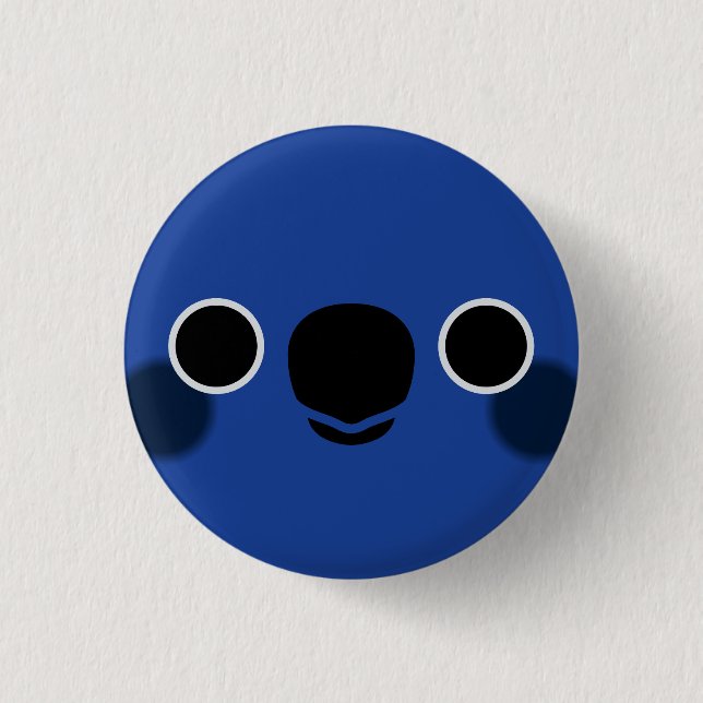 The face of a Blue-headed parrot Button (Front)