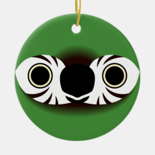 The face of a Chestnut-fronted macaw Ceramic Ornament