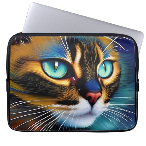 The Face of a cute Lynx point Siamese Laptop Sleeve