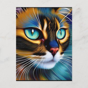 The Face Of A Cute Lynx Point Siamese Postcard by minx267 at Zazzle