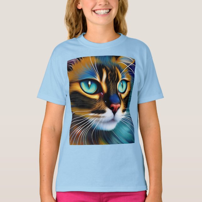 The Face of a cute Lynx point Siamese T-Shirt (Front)