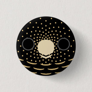 The face of a female Red-tailed Black Cockatoo Button