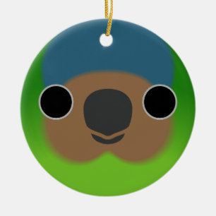 The face of a Geelvink pygmy parrot Ceramic Ornament