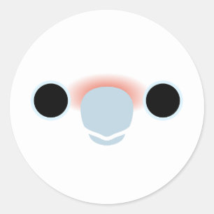 The face of a Goffin's cockatoo Classic Round Sticker