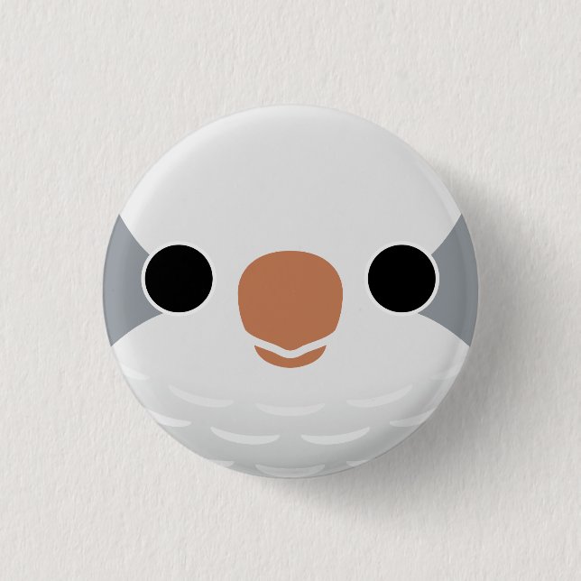 The face of a Grey Monk Parakeet Button (Front)