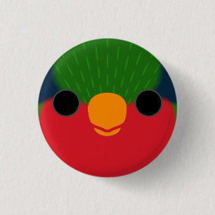 The face of a Kuhl's lorikeet Button