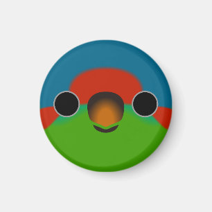 The face of a Musk lorikeet Magnet