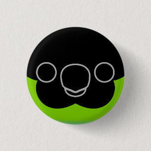The face of a Nanday parakeet Button