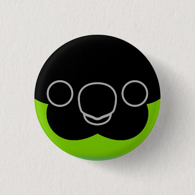 The face of a Nanday parakeet Button (Front)