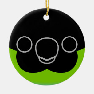 The face of a Nanday parakeet Ceramic Ornament
