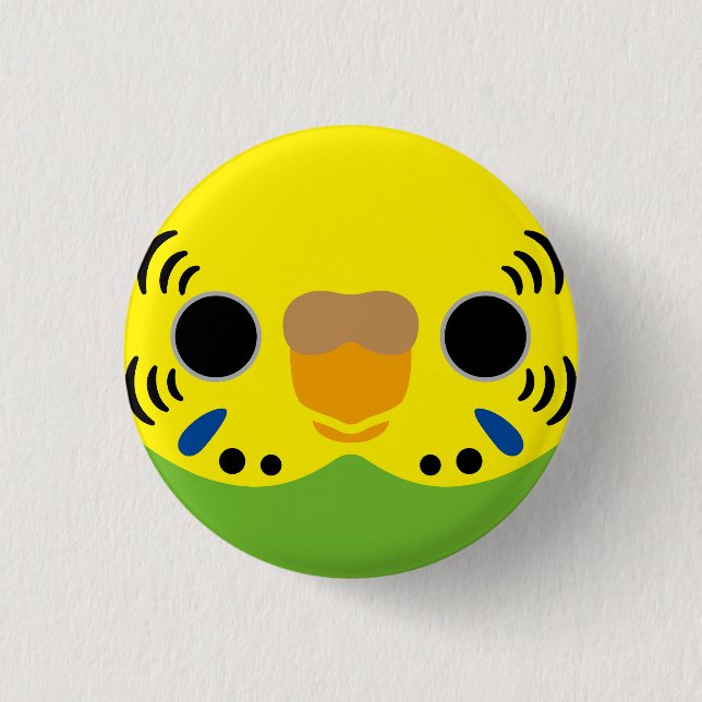 The face of a normal female budgie button (Front)