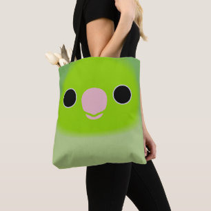 The face of a normal female Pacific parrotlet Tote Bag