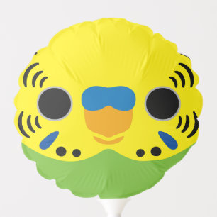 The face of a normal male budgie balloon