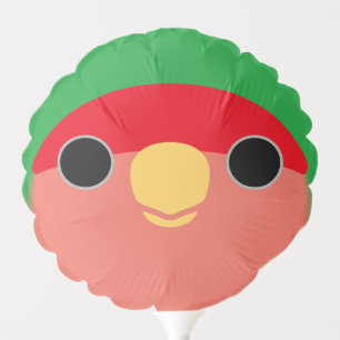 The face of a normal peach-faced lovebird balloon