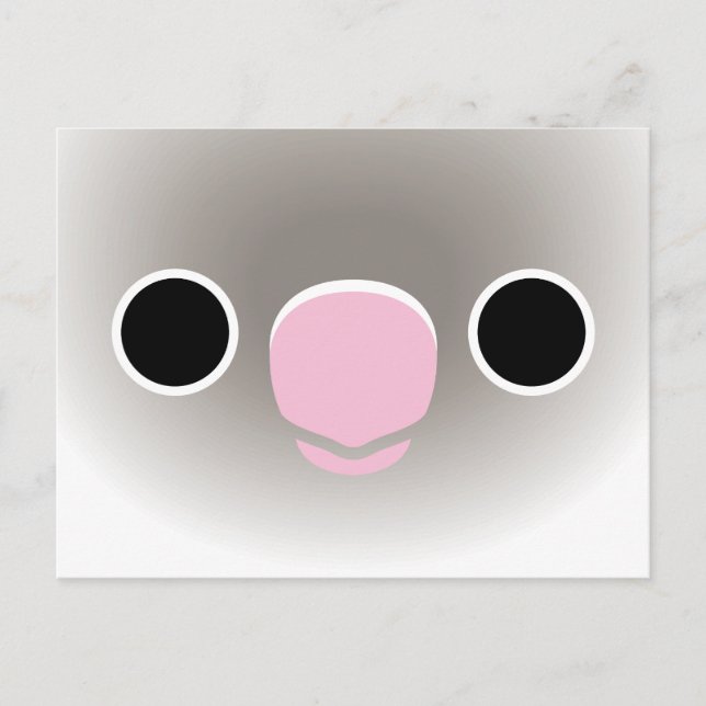 The face of a Pastel blue masked lovebird Holiday Postcard (Front)