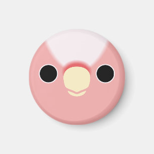 The face of a Pink Cockatoo Magnet