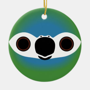 The face of a Red-bellied macaw Ceramic Ornament