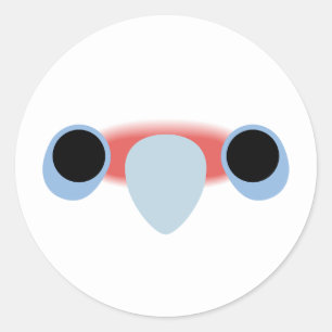 The face of a Western corella Classic Round Sticker