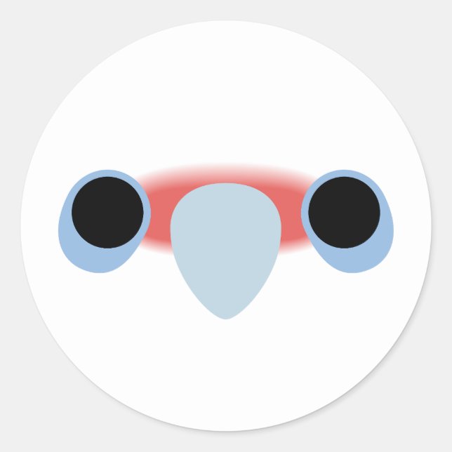 The face of a Western corella Classic Round Sticker (Front)