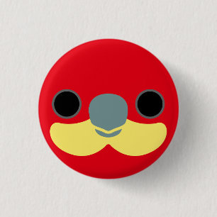 The face of a Western rosella Button