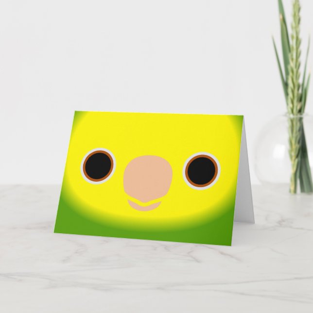 The face of a Yellow-headed amazon Card (Front)