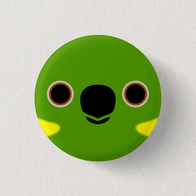 The face of a Yellow-naped amazon Button (Front)