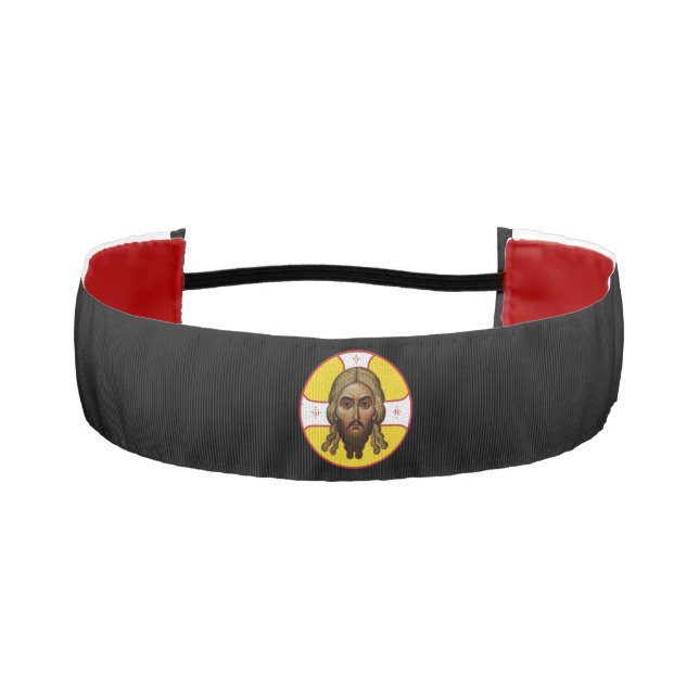 The Face Of Christ Orthodox Icon Athletic Headband (Front)