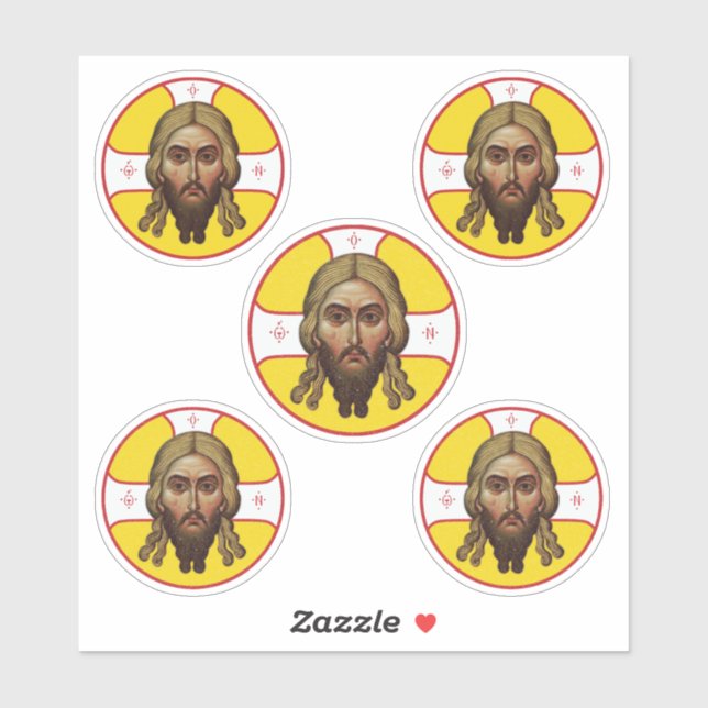 The Face Of Christ Orthodox Icon Sticker (Sheet)
