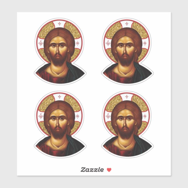 The Face Of Holy Christ Icon Sticker (Sheet)