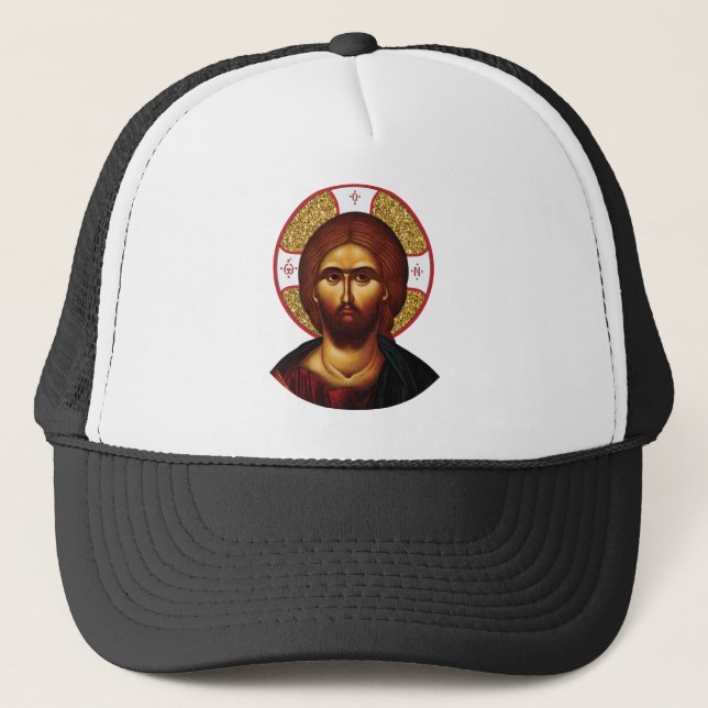 The Face Of Holy Christ Icon Trucker Hat (Front)