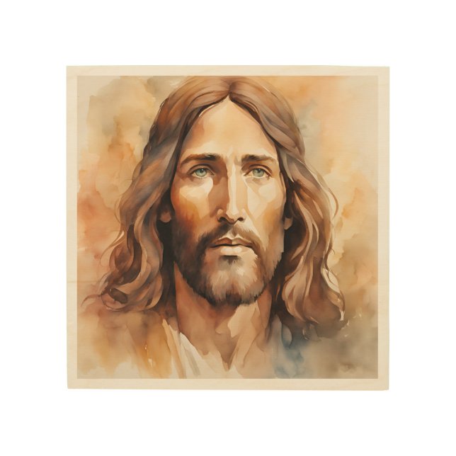 The Face of Jesus  Wood Wall Art (Front)