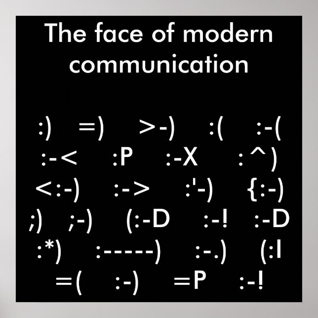 The face of modern communication poster (Front)
