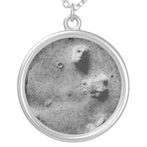 The Face on Mars in Your Cleavage Silver Plated Necklace