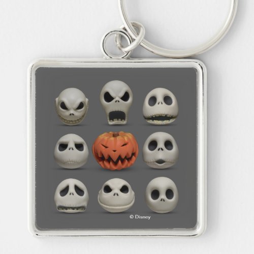 The Faces of Jack Skellington the Pumpkin King Keychain
