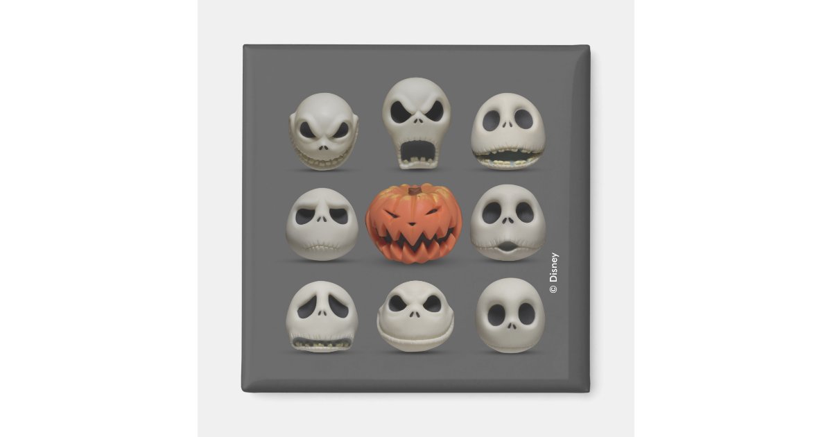 The Faces Of Jack Skellington The Pumpkin King Magnet Zazzle Com