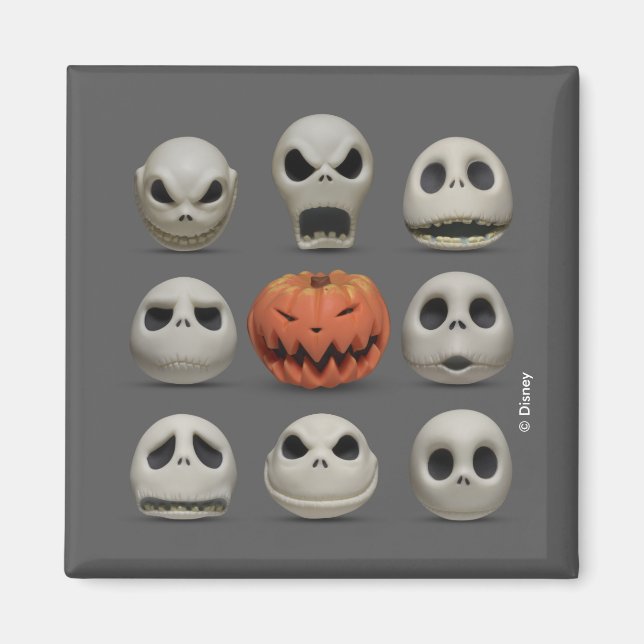 The Faces of Jack Skellington the Pumpkin King Magnet (Front)