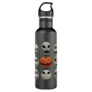 The Faces of Jack Skellington the Pumpkin King Stainless Steel Water Bottle