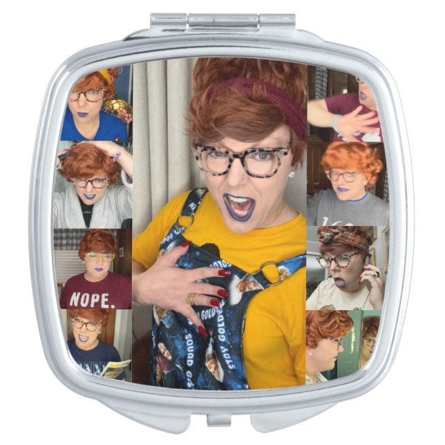 The Faces of Pammy Compact Mirror  (Front)