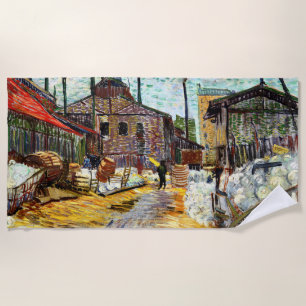 The Factory (1887) by Vincent Van Gogh Beach Towel