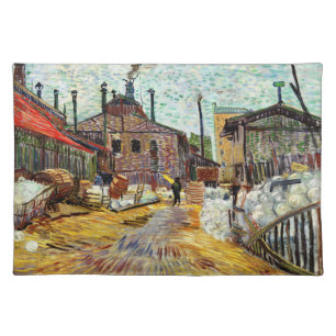 The Factory (1887) by Vincent Van Gogh Cloth Placemat