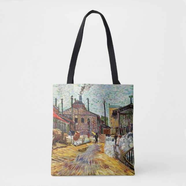 The Factory (1887) by Vincent Van Gogh Tote Bag (Front)